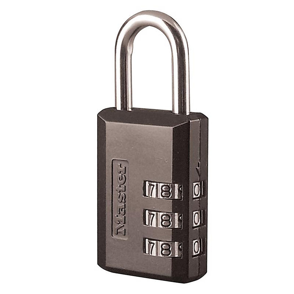 Master Lock - 647D - 1-3/16 In. W Steel 3-Dial Combination Luggage Lock
