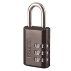 Master Lock - 647D - 1-3/16 In. W Steel 3-Dial Combination Luggage Lock