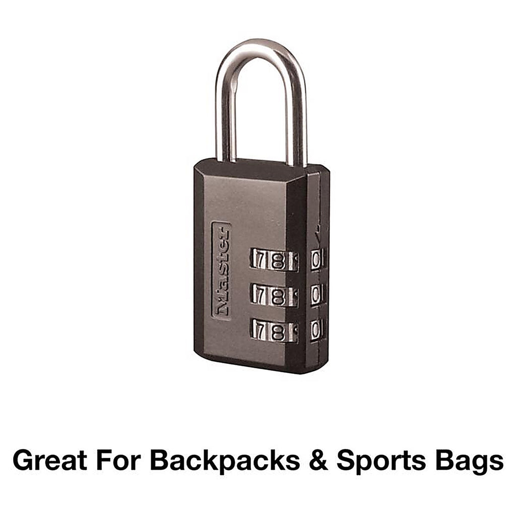 Master Lock - 647D - 1-3/16 In. W Steel 3-Dial Combination Luggage Lock