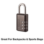 Master Lock - 647D - 1-3/16 In. W Steel 3-Dial Combination Luggage Lock