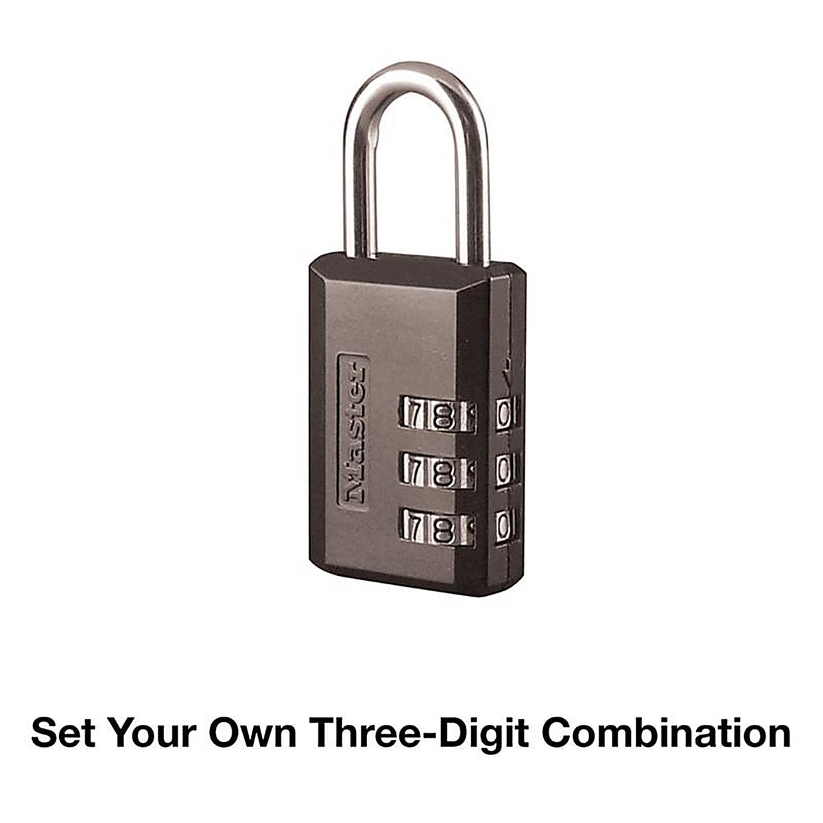 Master Lock - 647D - 1-3/16 In. W Steel 3-Dial Combination Luggage Lock