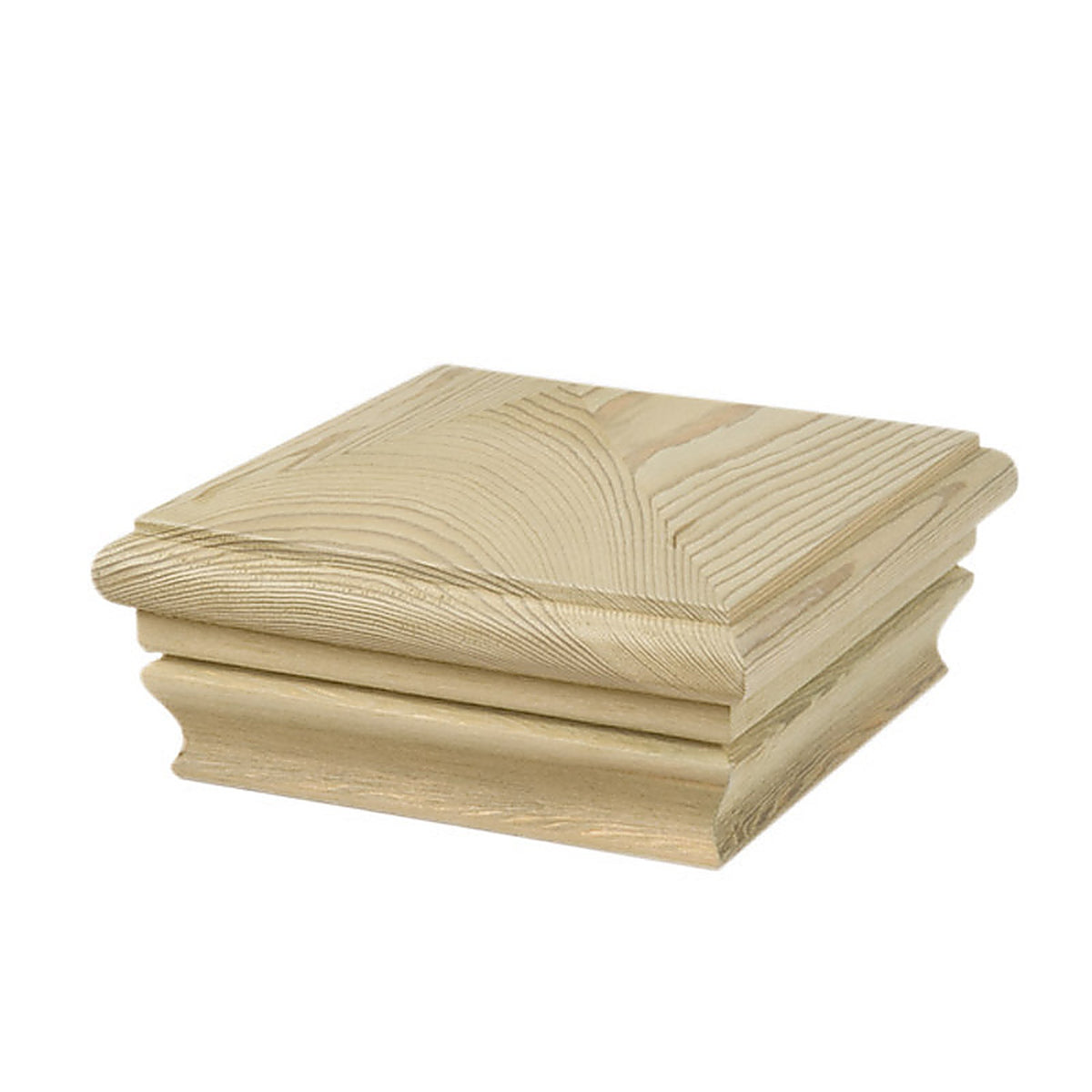 Waddell - 224 - 4 In. H X 4 In. L Prefinished Brown Pine Exterior Post Top