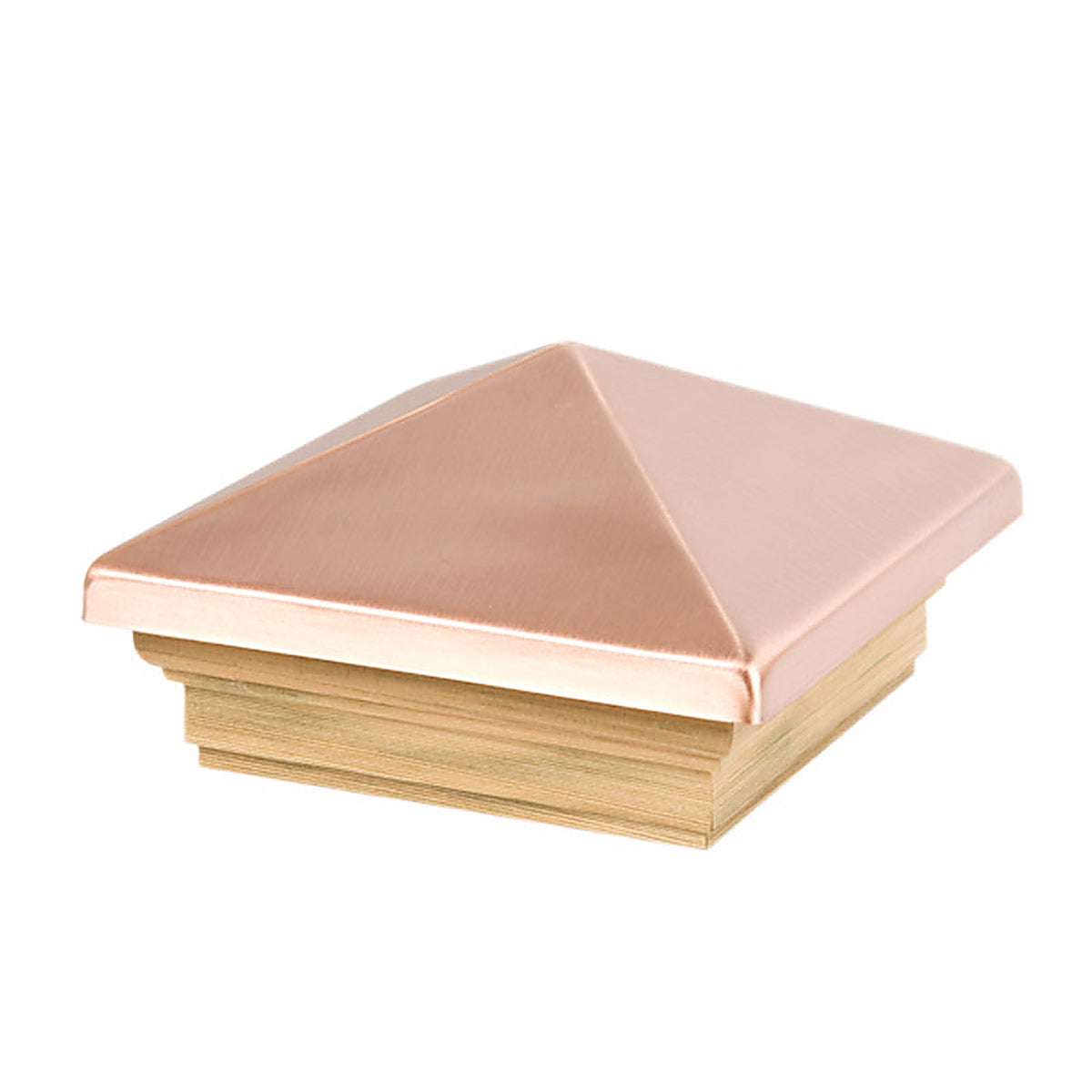 Waddell - 220 - 4 In. H X 4 In. L Prefinished Brown Pine/Copper Exterior Post Top