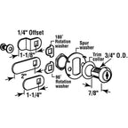 Prime-Line U9944 Bright Brass Gold Steel Cabinet/Drawer Lock