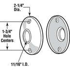 Prime-Line E2439 Chrome Silver Steel Door Knob Rosettes 2/Pack