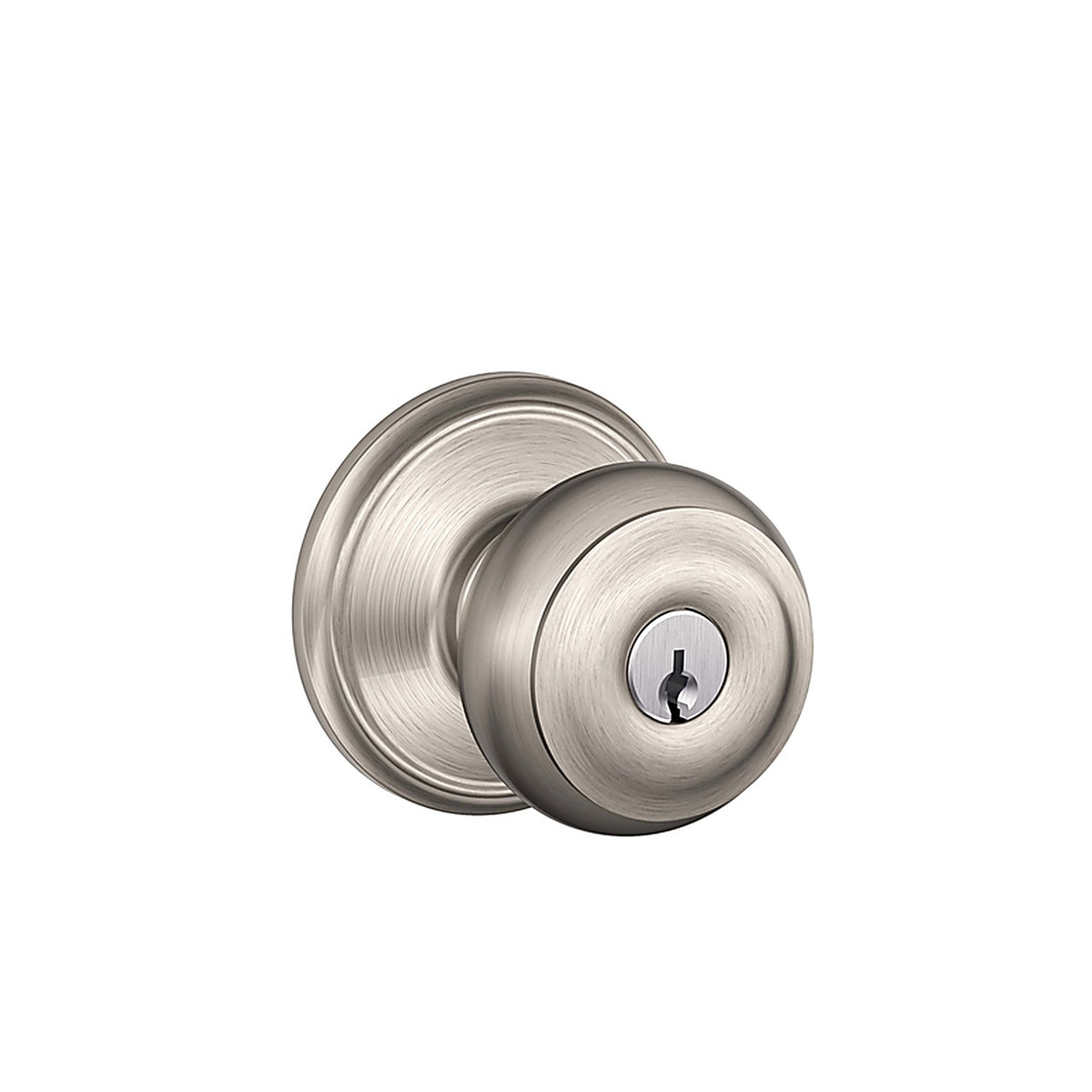 Schlage F51AGEO619 Georgian Satin Nickel Entry Lockset ANSI Grade 2 1-3/4 in.