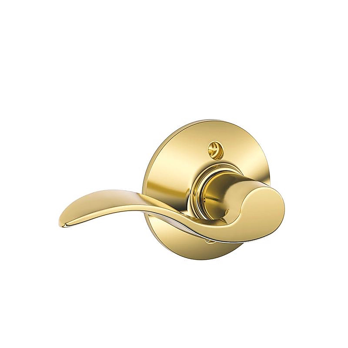 Schlage - F170VACC605LH - Accent Bright Brass Dummy Lever Left Handed
