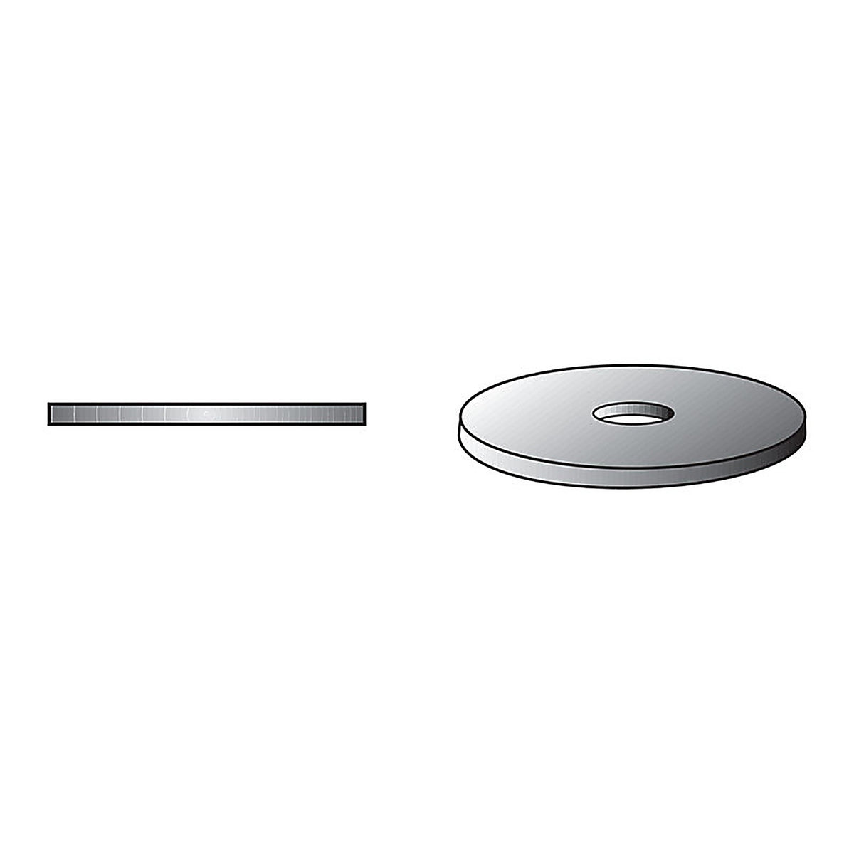 Hillman 7290015 Zinc-Plated Steel 1/4 in. Fender Washer 100/Pack
