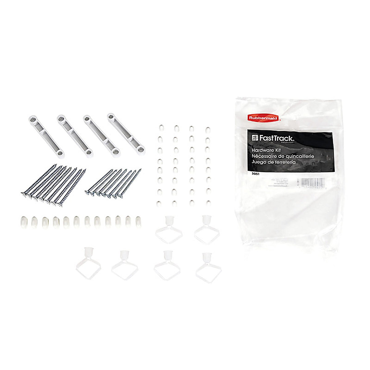 RubberMaid 3P56-LW-WHT FastTrack Steel Rail Hanger 1 pk