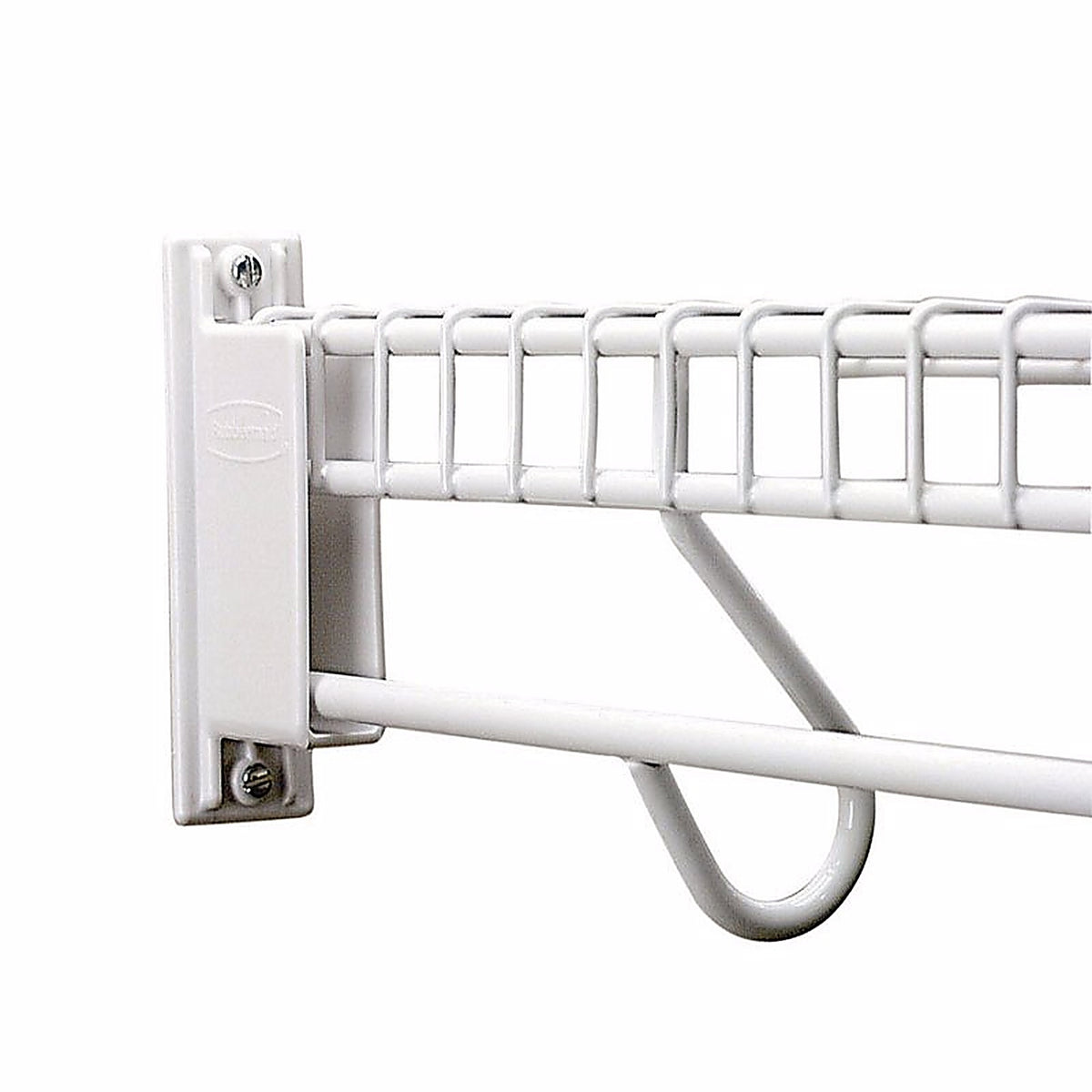 RubberMaid 3D68-LW-WHT 4.25 in. H X 1.125 in. W X 1.87 in. L Metal Free Slide Fast Set Wall/End Bracket 1 pk