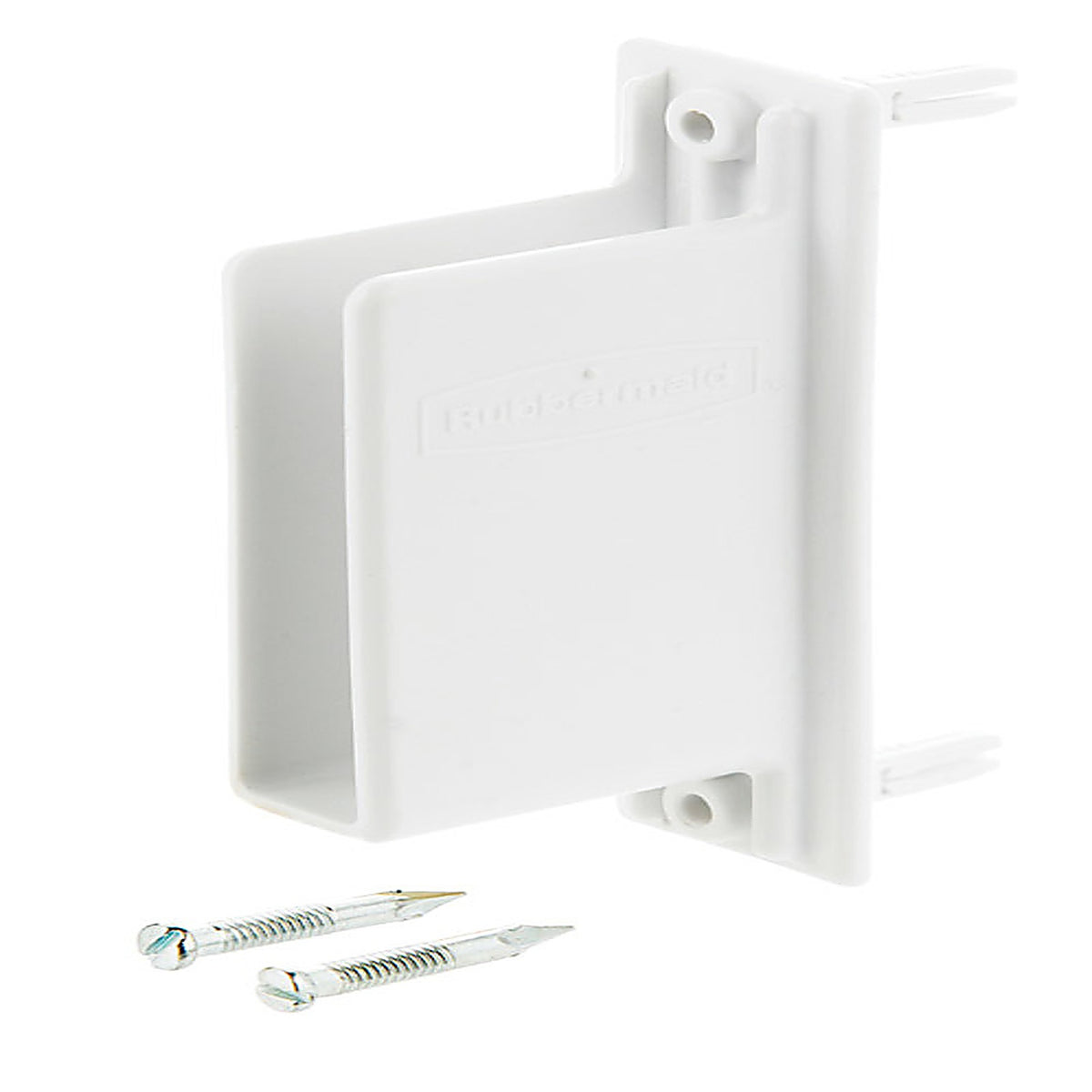 RubberMaid 3D68-LW-WHT 4.25 in. H X 1.125 in. W X 1.87 in. L Metal Free Slide Fast Set Wall/End Bracket 1 pk