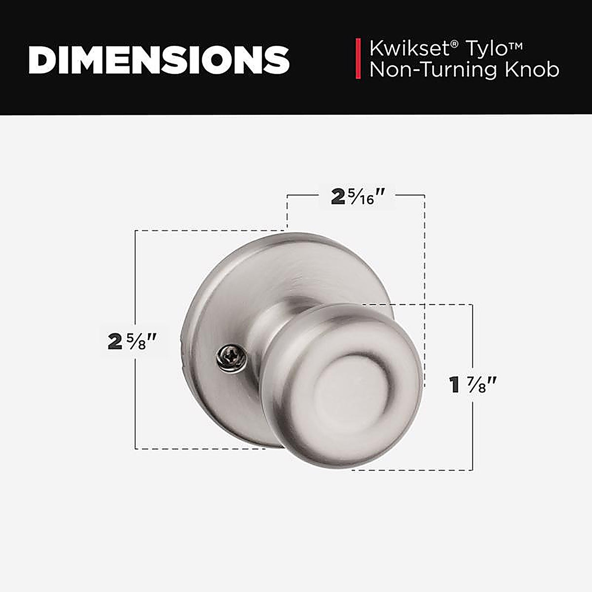 Kwikset - 94880-364 - Tylo Antique Brass Dummy Knob Right or Left Handed