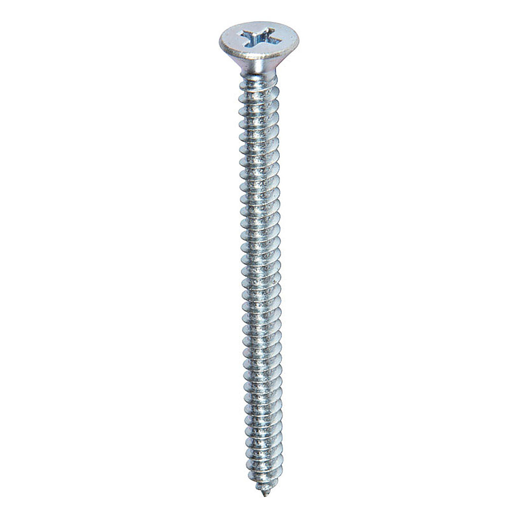 Hillman 80217 No. 10 x 2-1/2 in. L Phillips Flat Head Zinc-Plated Steel Sheet Metal Screws 100 1/Pack