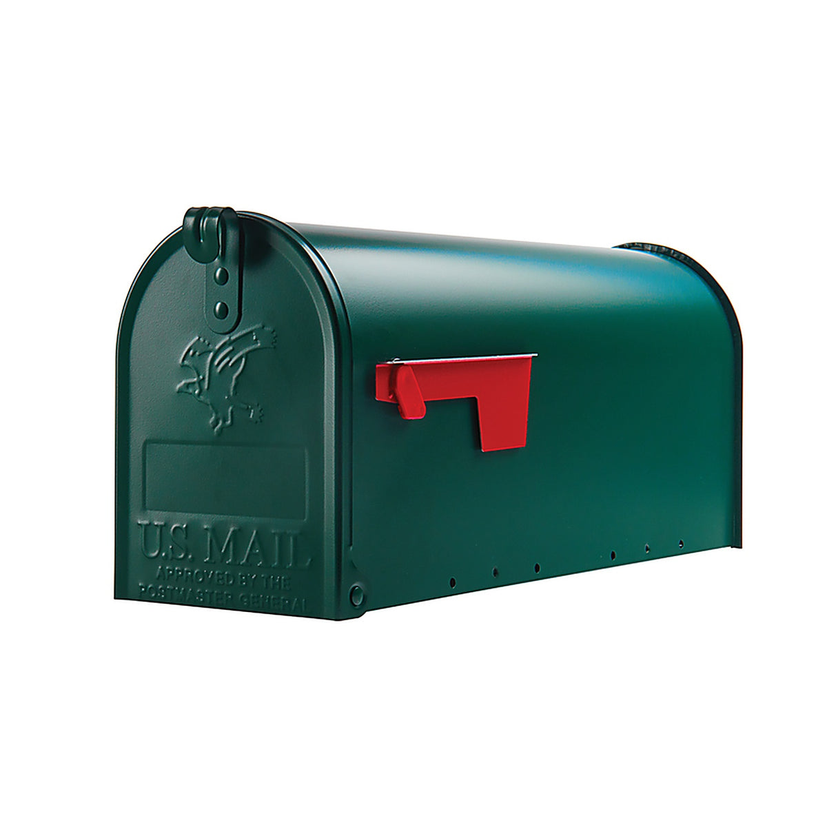 Gibraltar E1100G00 Elite Classic Galvanized Steel Post Mount Green Mailbox