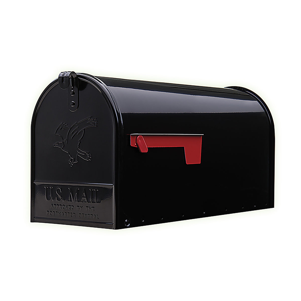 Gibraltar E1600B00 Elite Classic Galvanized Steel Post Mount Black Mailbox