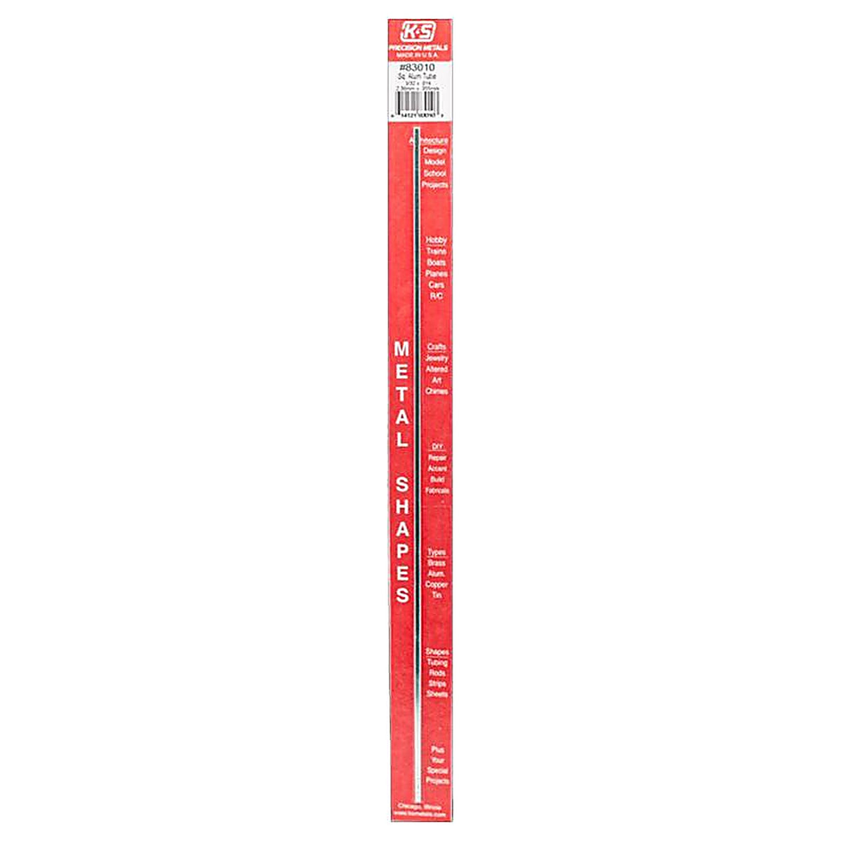 K&S - 83010 - 12 In. L Square Aluminum Tube