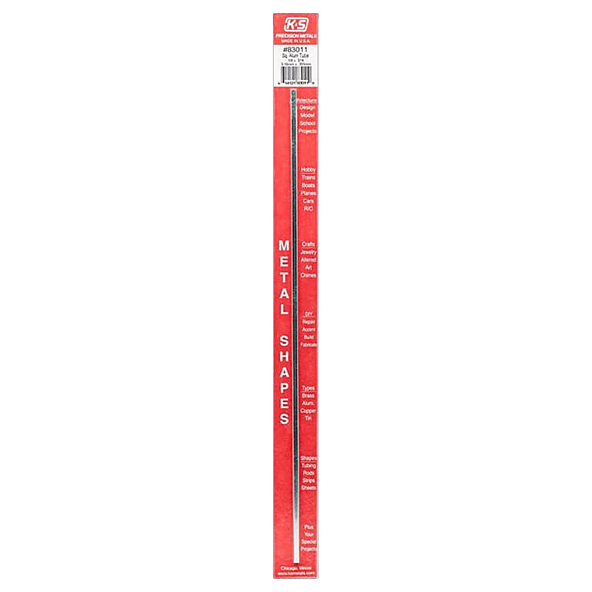 K&S - 83011 - 12 In. L Square Aluminum Tube