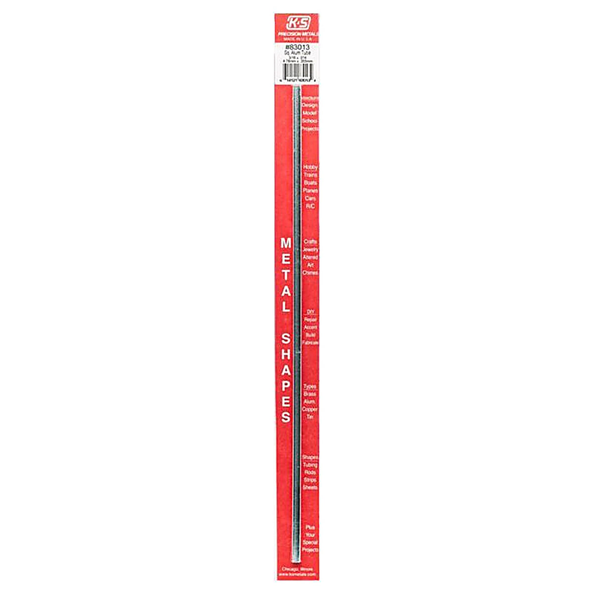 K&S - 83013 - 12 In. L Square Aluminum Tube