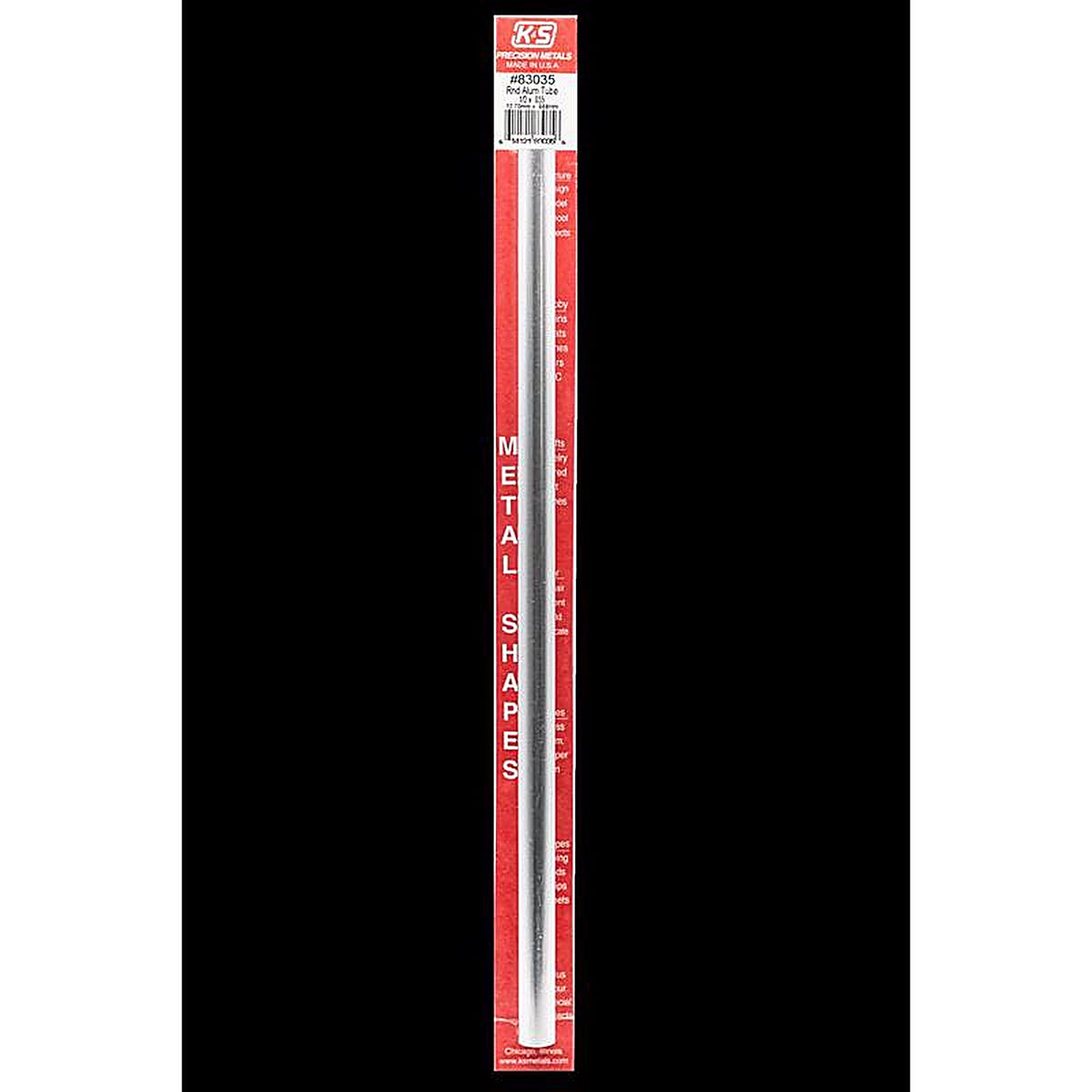 K&S 83035 1/2 in. Dia. x 1 ft. L Round Aluminum Tube
