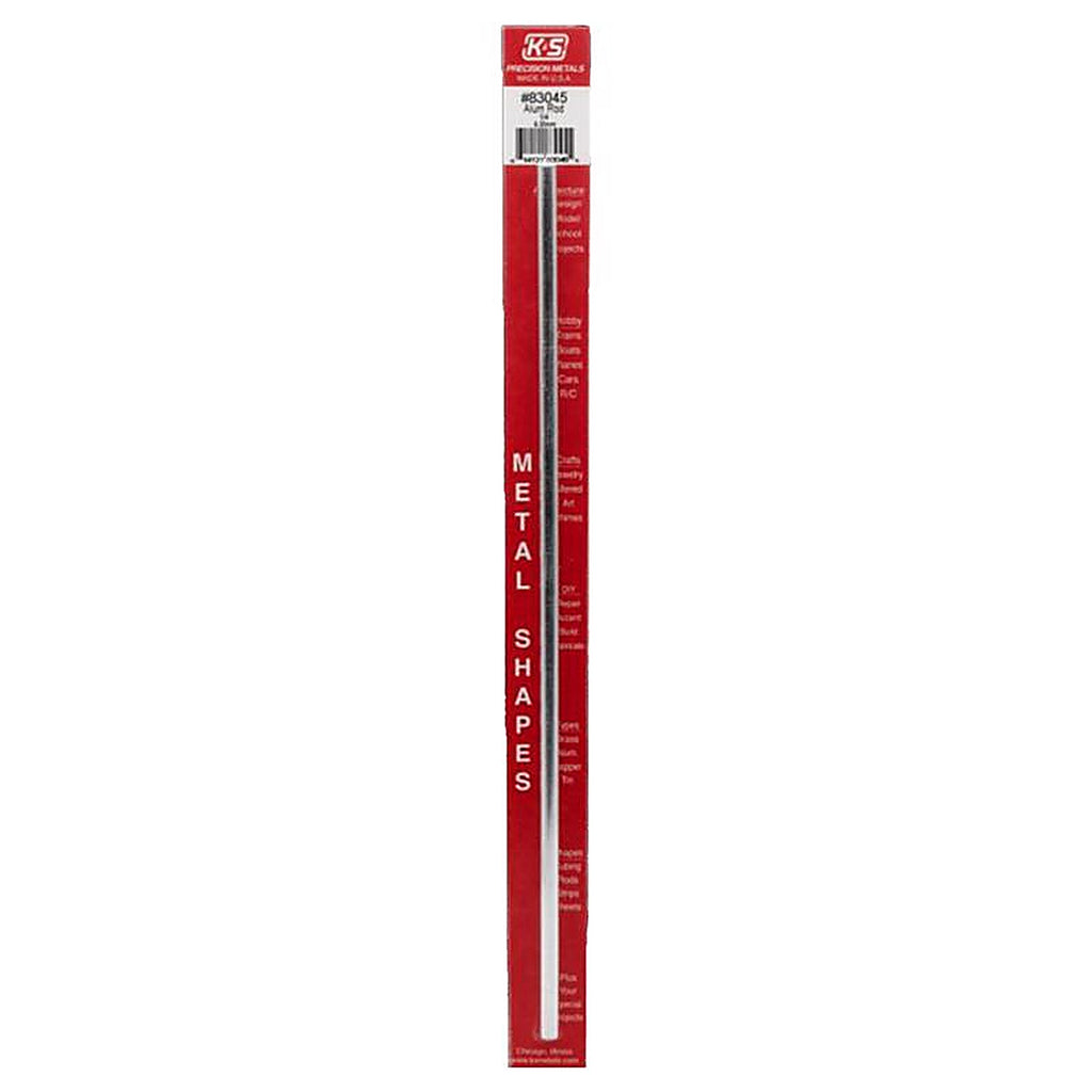 K&S - 83045 - 12 In. L X 1/4 In. D Aluminum Rod 1 Pack
