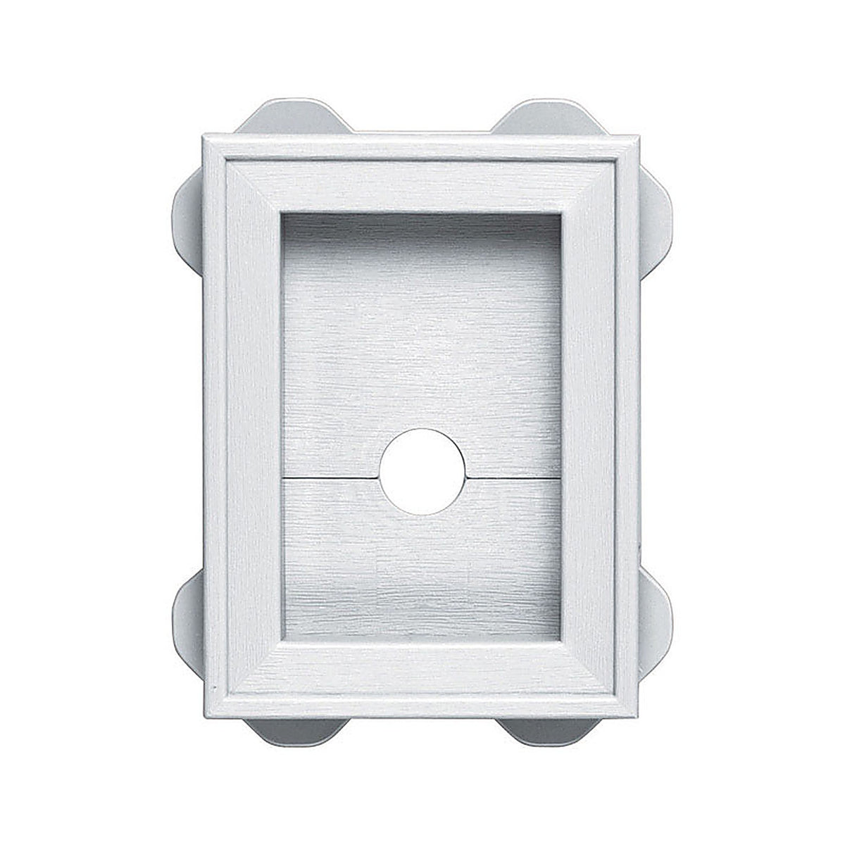 Builders Edge - 130030003117 - 6-1/4 In. H X 8 In. W X 1-5/8 In. L Prefinished White Vinyl Mounting Block