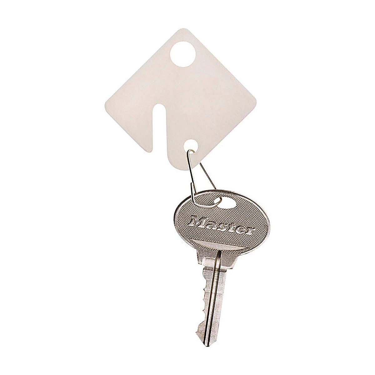 Master Lock - 7117D - Plastic White Rectangle Key Tag