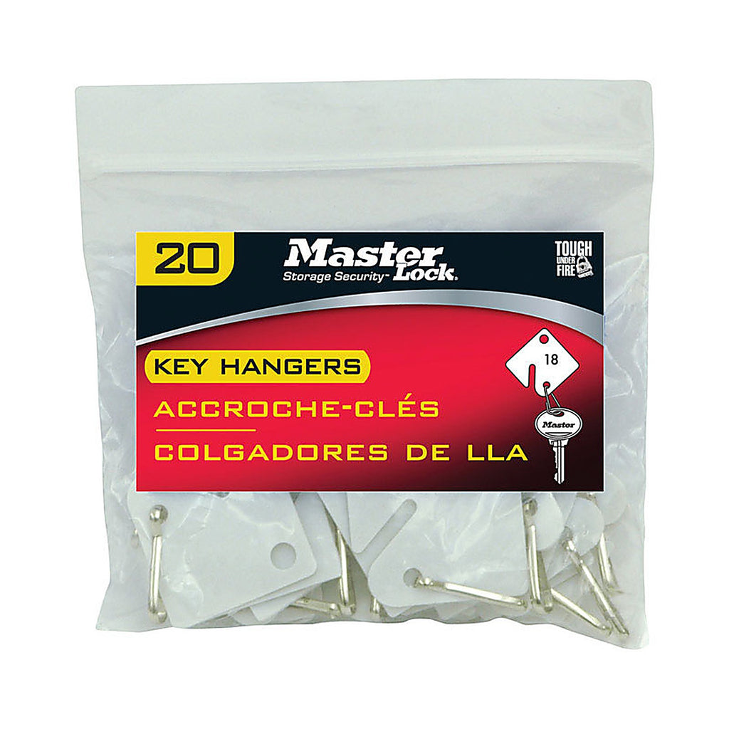 Master Lock - 7117D - Plastic White Rectangle Key Tag
