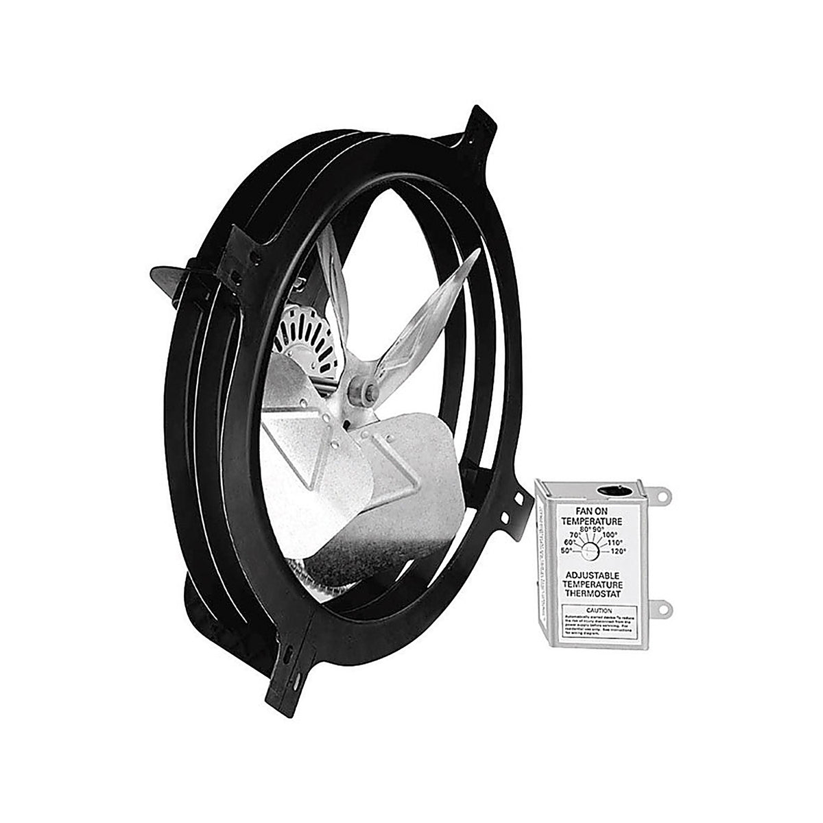 Air Vent - 53316 - 18.3 In. H X 18.3 In. W X 7.5 In. L X 15 In. D Plastic/Steel Gable Mount Power Fan