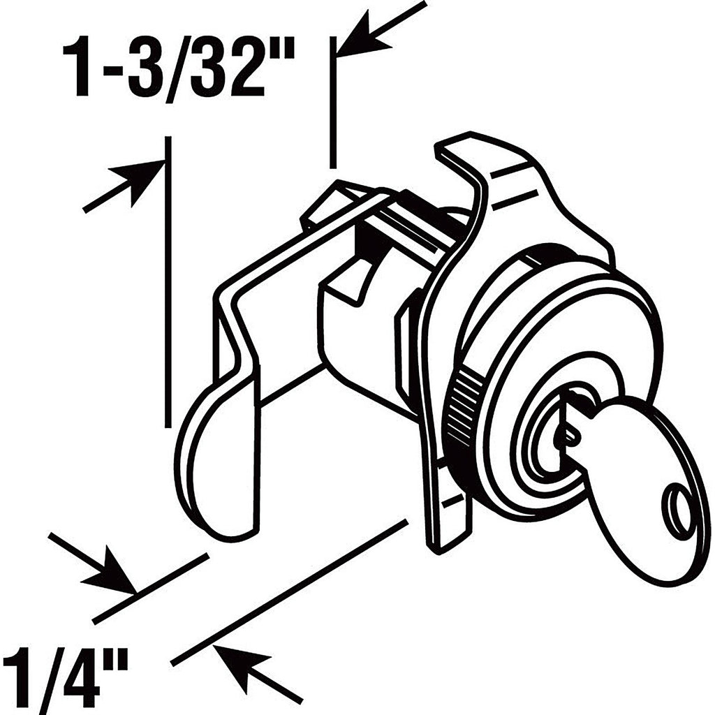 Prime-Line S4128 Brushed Nickel Steel Counter Clockwise Mailbox Lock