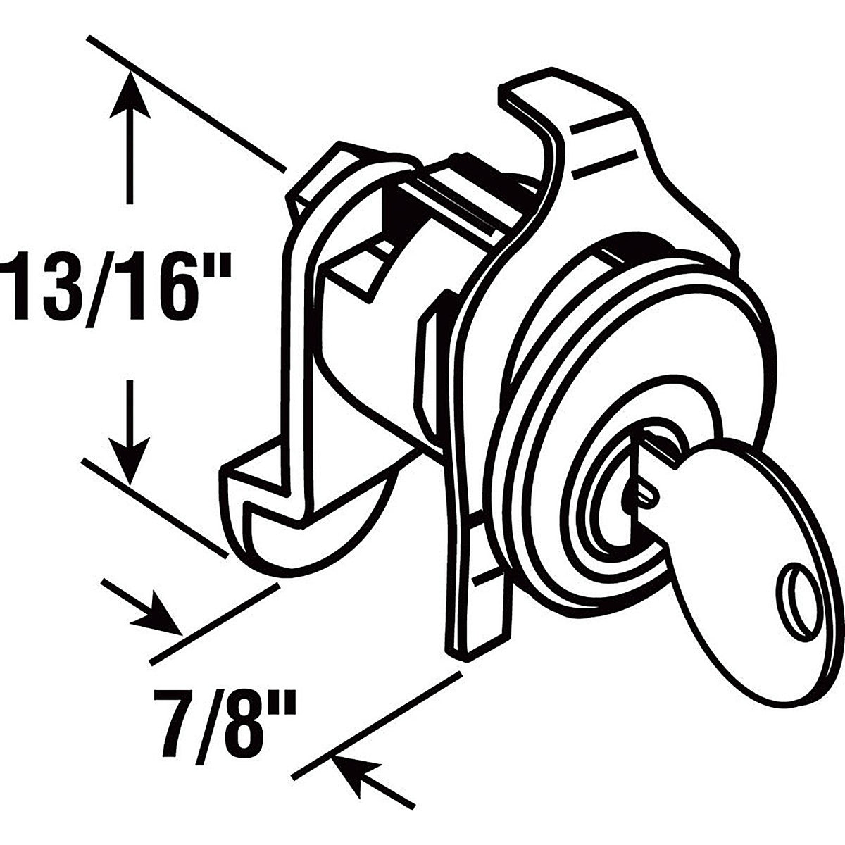 Prime-Line S4127 Nickel Steel Counter Clockwise Mailbox Lock
