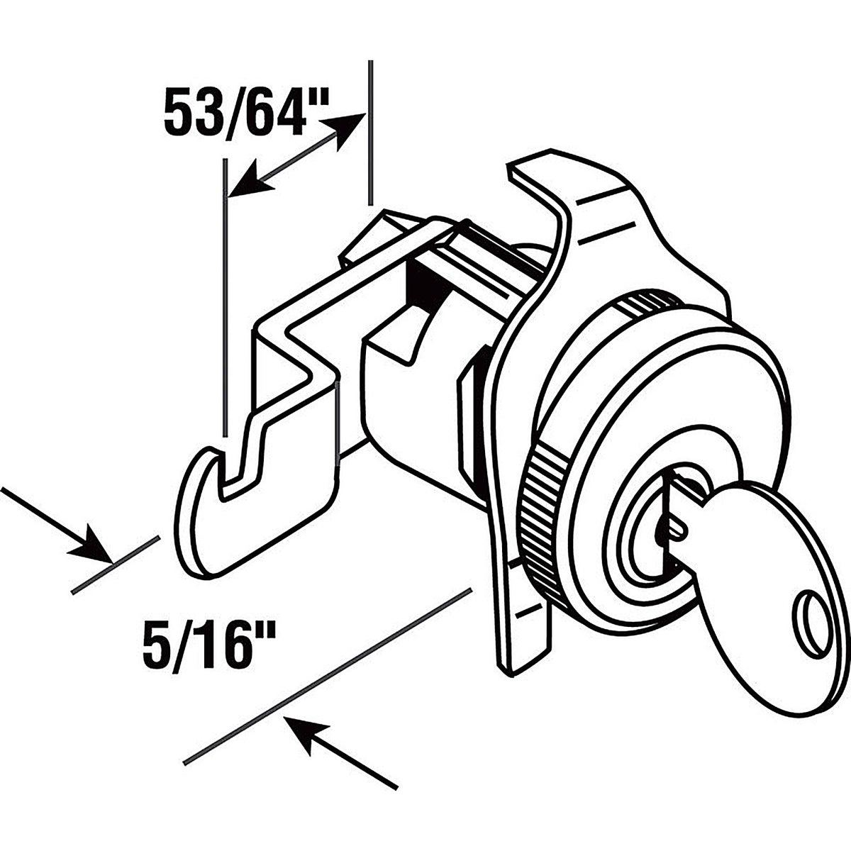 Prime-Line S4138 Chrome Steel Counter Clockwise Mailbox Lock
