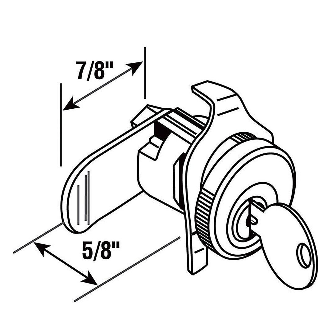 Prime-Line S4133 Brushed Nickel Steel Counter Clockwise Mailbox Lock