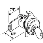 Prime-Line S4133 Brushed Nickel Steel Counter Clockwise Mailbox Lock