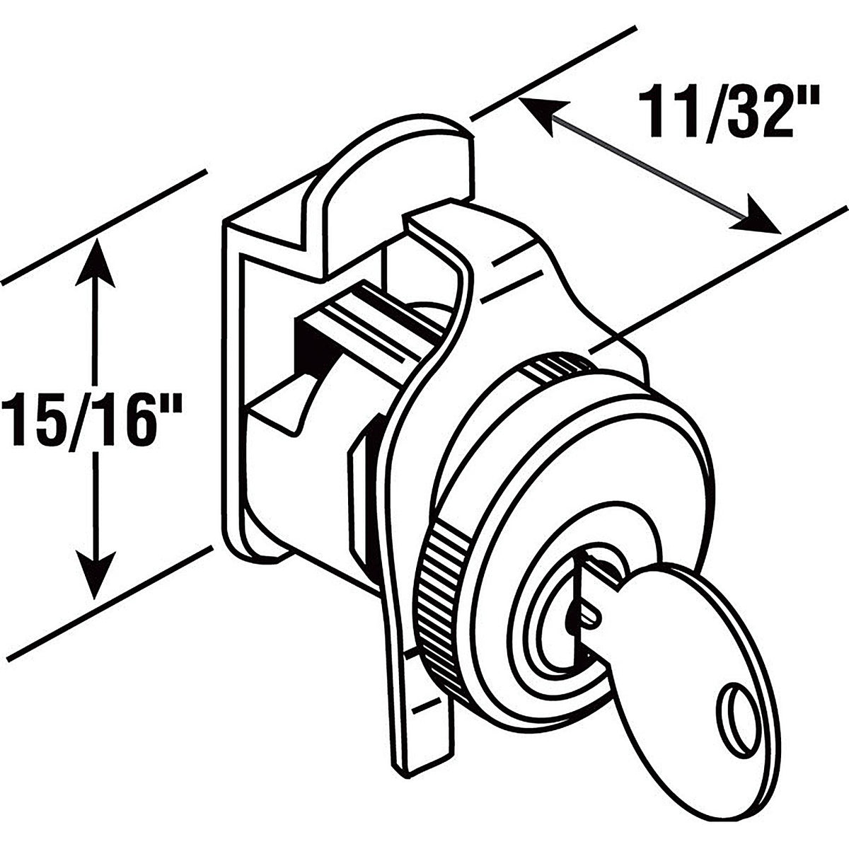 Prime-Line S4130 Nickel Steel Clockwise Mailbox Lock
