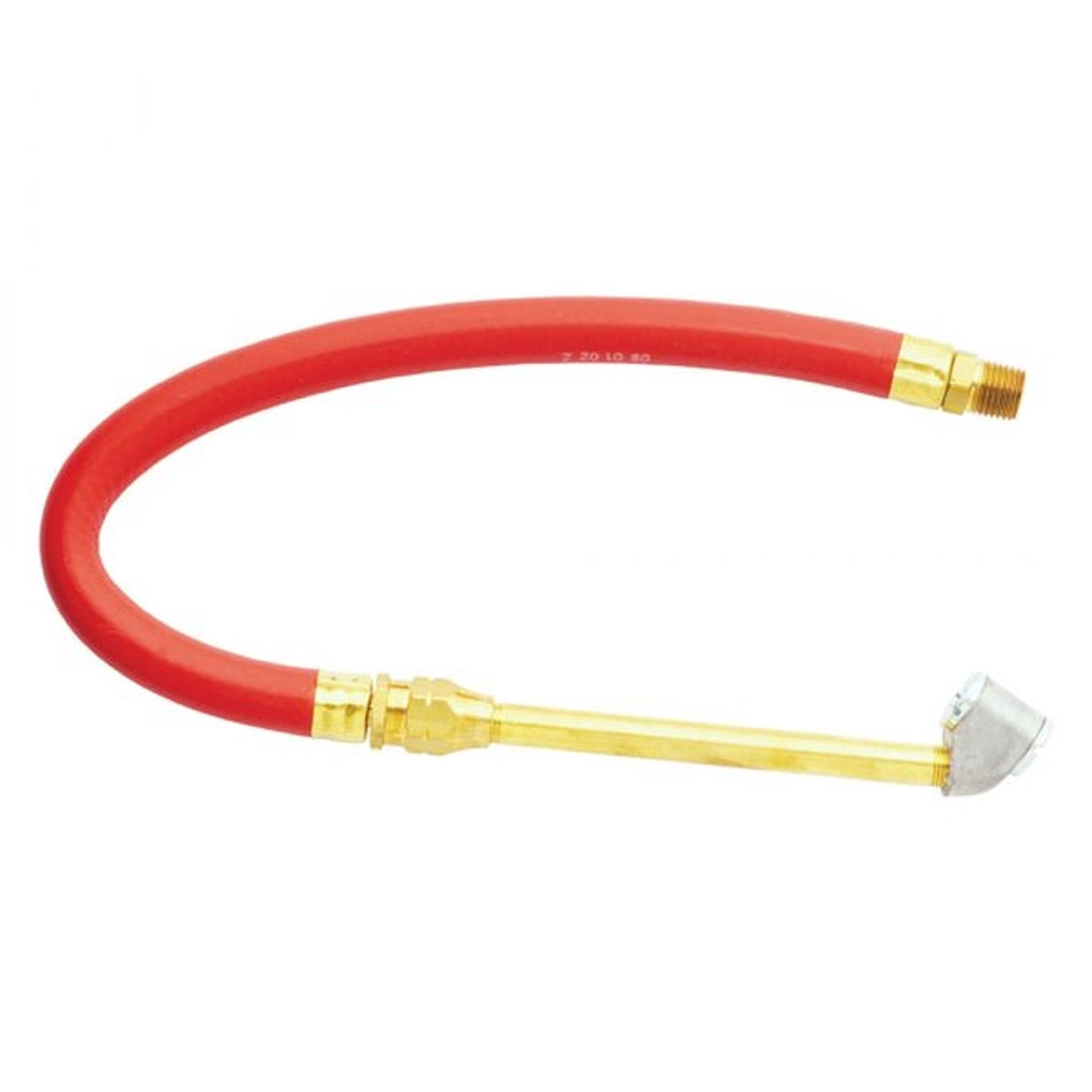 Milton 527 Dual Head 12in. Hose Whip, 1/4in. NPT