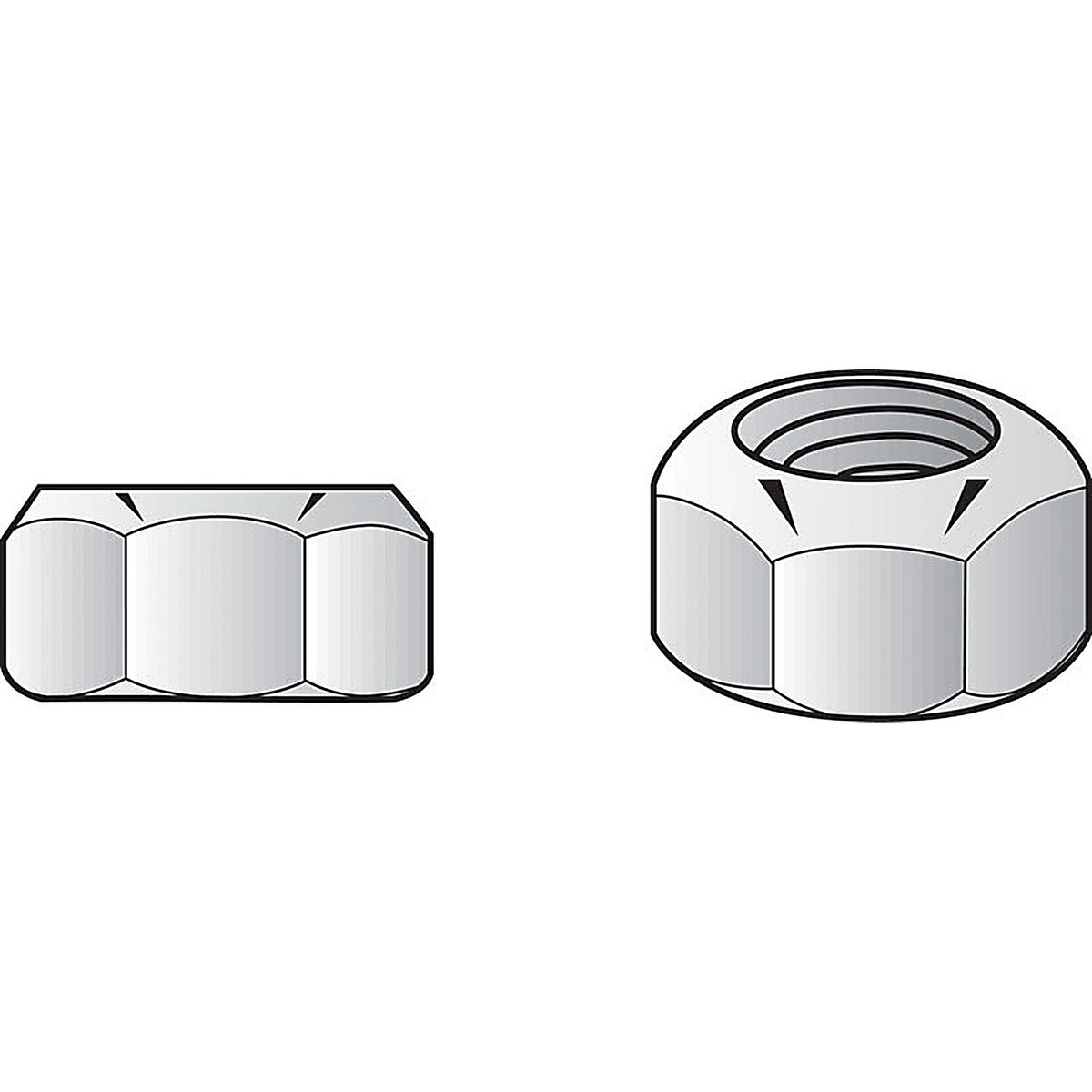Hillman 6289 1/4 in. Zinc-Plated Steel USS Nylon Lock Nut 4/Pack