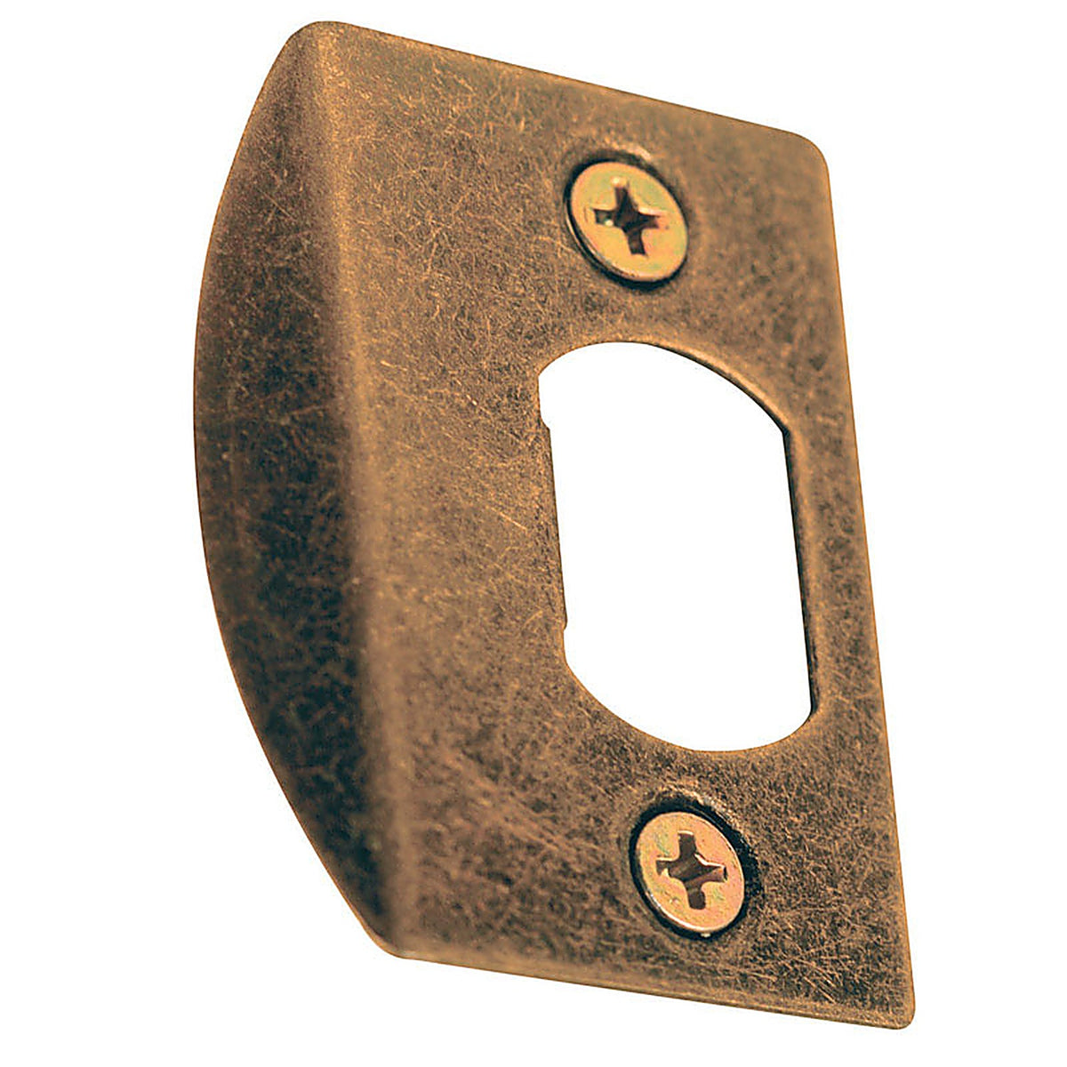 Prime-Line E2308 2.25 in. H x 1-5/8 in. L Antique Brass Steel Deadbolt Strike