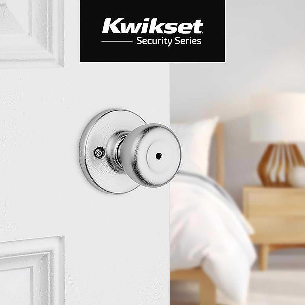 Kwikset 93001-927 Tylo Satin Chrome Privacy Lockset ANSI/BHMA Grade 3 1-3/4 in.