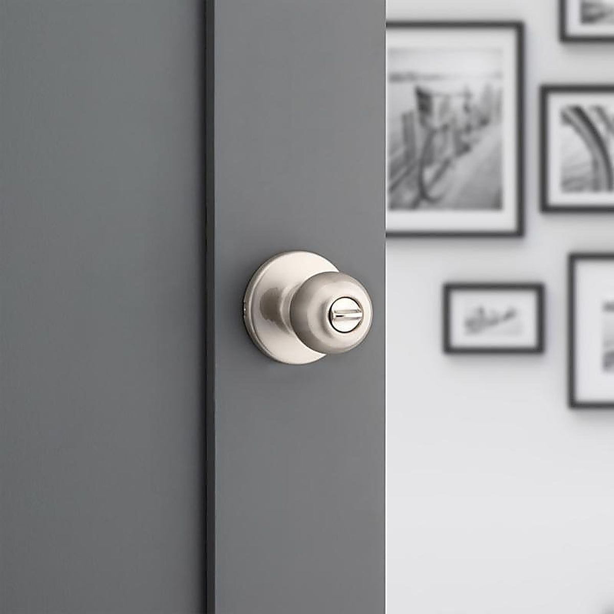 Kwikset - 93001-915 - Polo Satin Nickel Privacy Lockset 1-3/4 In.