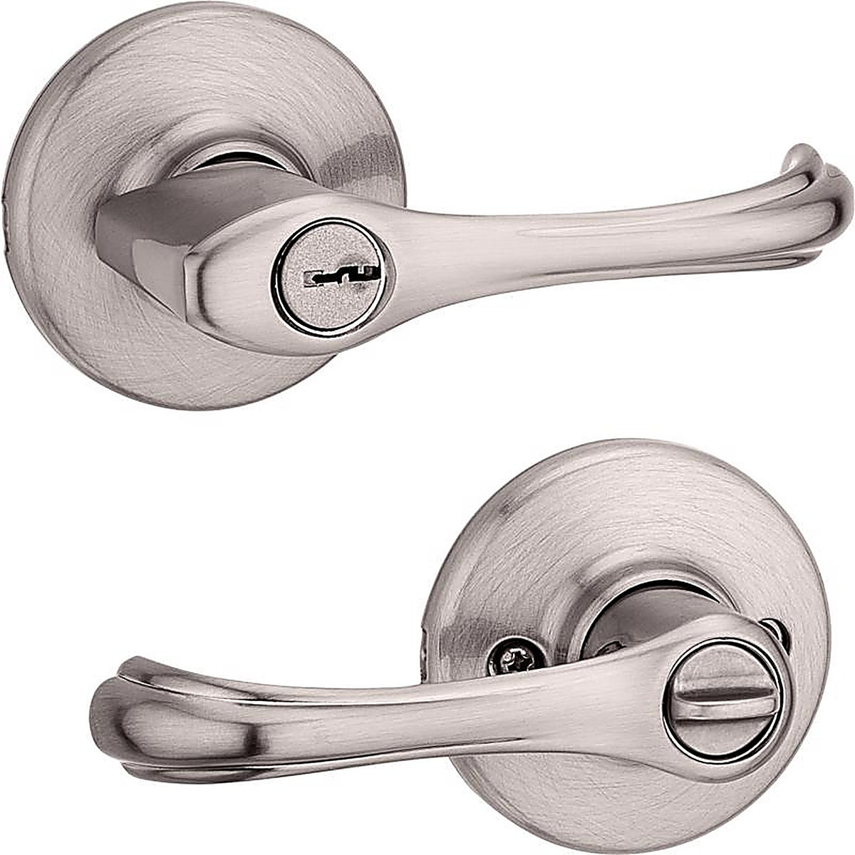 Kwikset - 94050-627 - Dorian Satin Nickel Entry Door Knob 1-3/4 In.