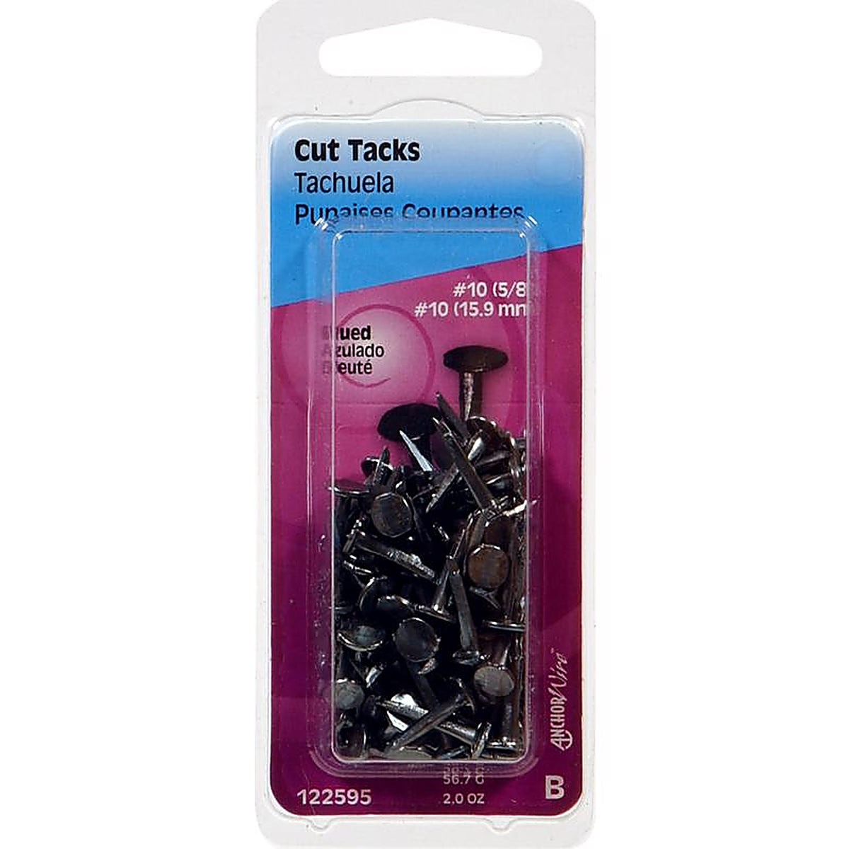 Hillman 122595 No. 10 x 5/8 in. L Blue Steel Cut Tacks 2/Pack