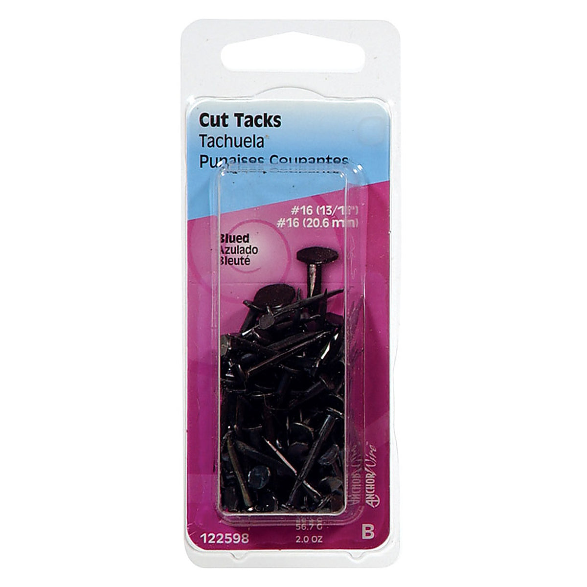 Hillman 122598 No. 16 x 13/16 in. L Blue Steel Cut Tacks 2/Pack