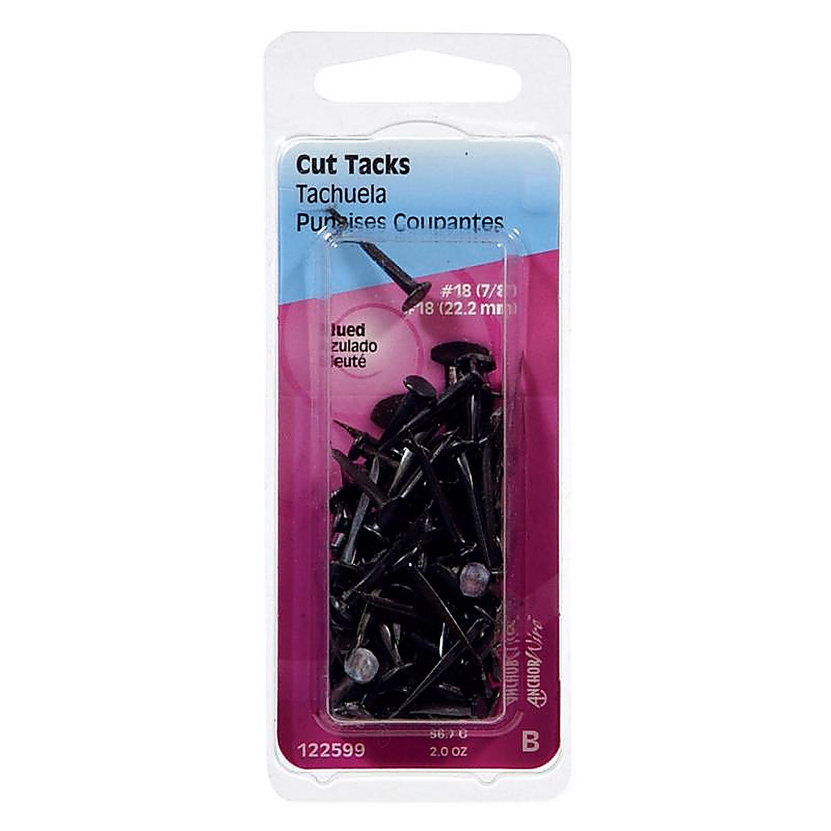 Hillman 122599 No. 18 x 7/8 in. L Blue Steel Cut Tacks 2/Pack
