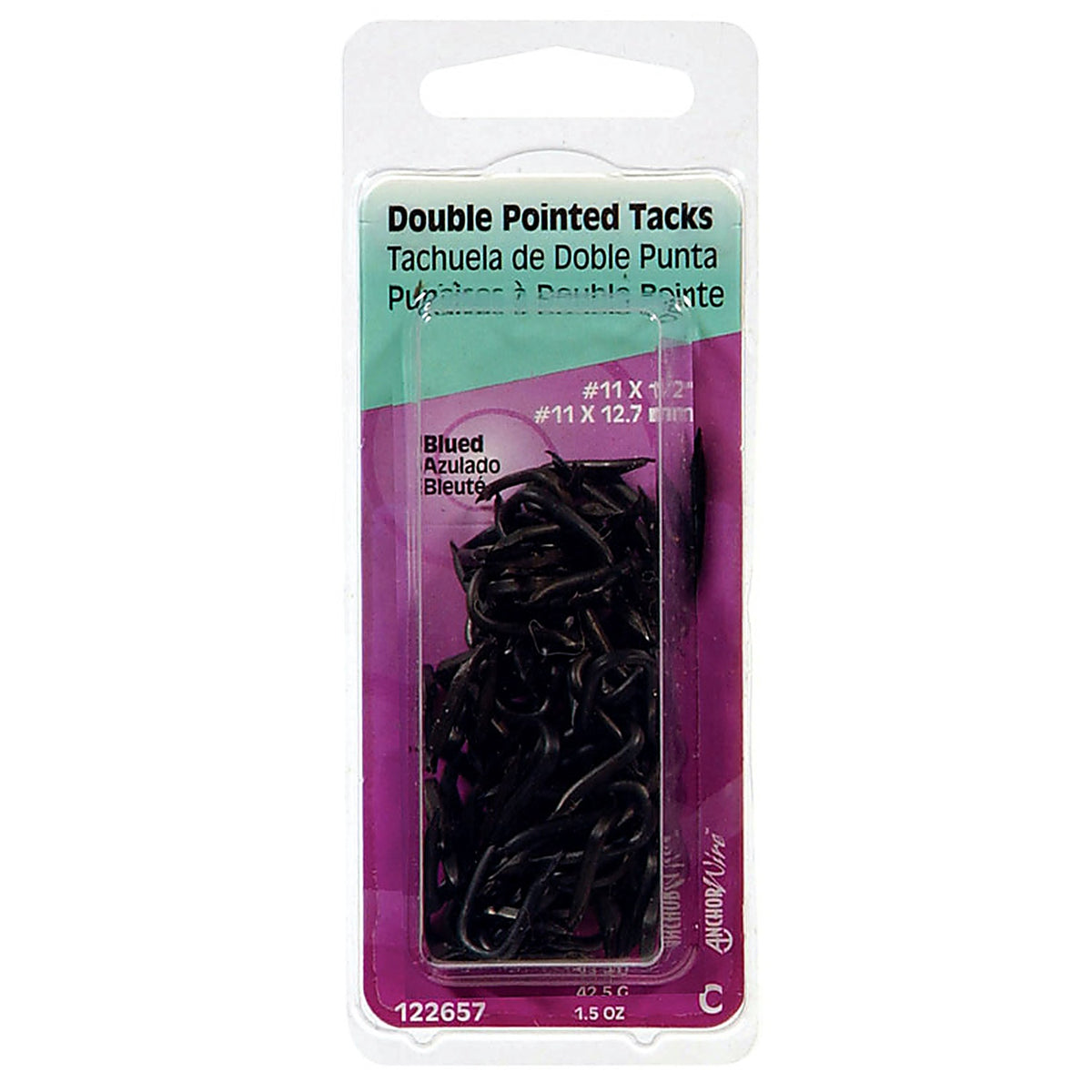 Hillman 122657 No. 11 x 0.5 in. L Blue Steel Double Point Tack Staple 11 Ga. 1-1/2 oz.