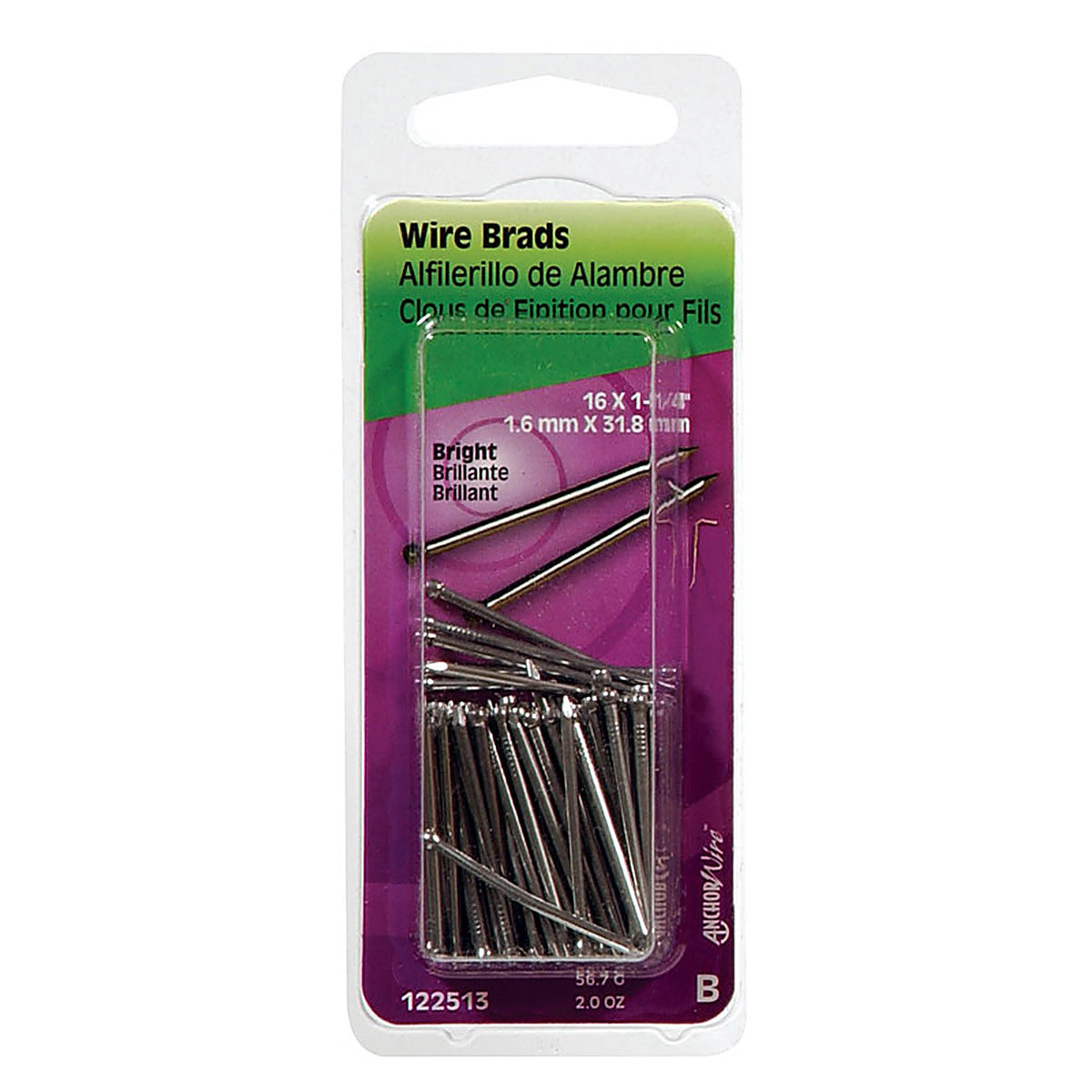 Hillman 122513 16 Ga. x 1-1/4 in. L Bright Steel Brad Nails 1/Pack 2 oz.