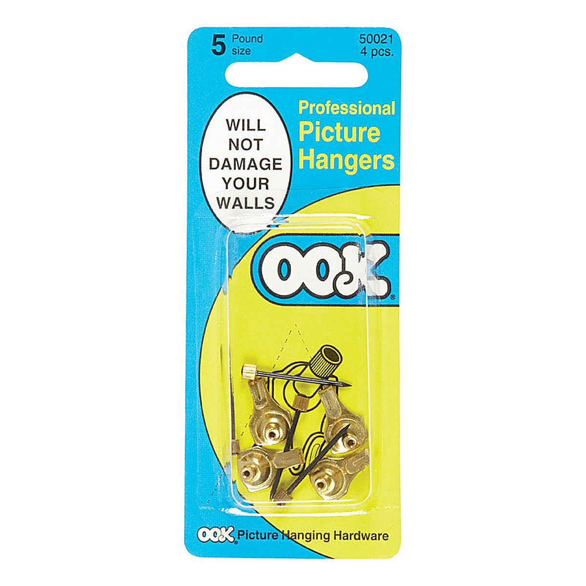 OOK 50021 Professional Picture Hanger 5 lb. 4/Pack