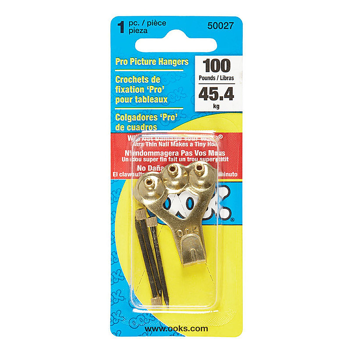 OOK 50027 Professional Picture Hanger 100 lb. 1/Pack