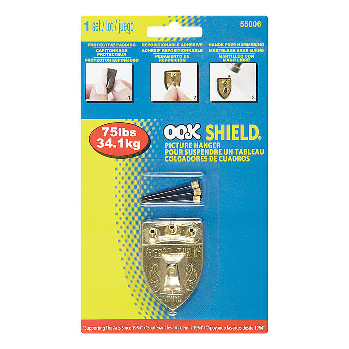 OOK 55006 Shield Picture Hanger 75 lb. 1/Pack