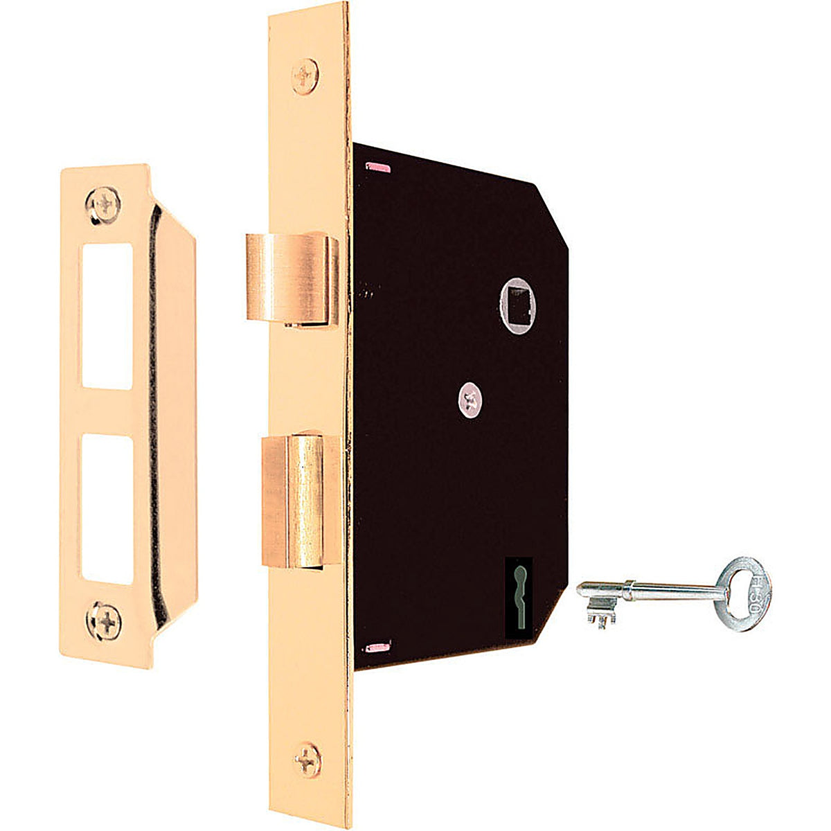 Prime-Line E2294 Security Bright Brass Mortise Replacement Lock Assembly Grade 1 1-3/4 in.