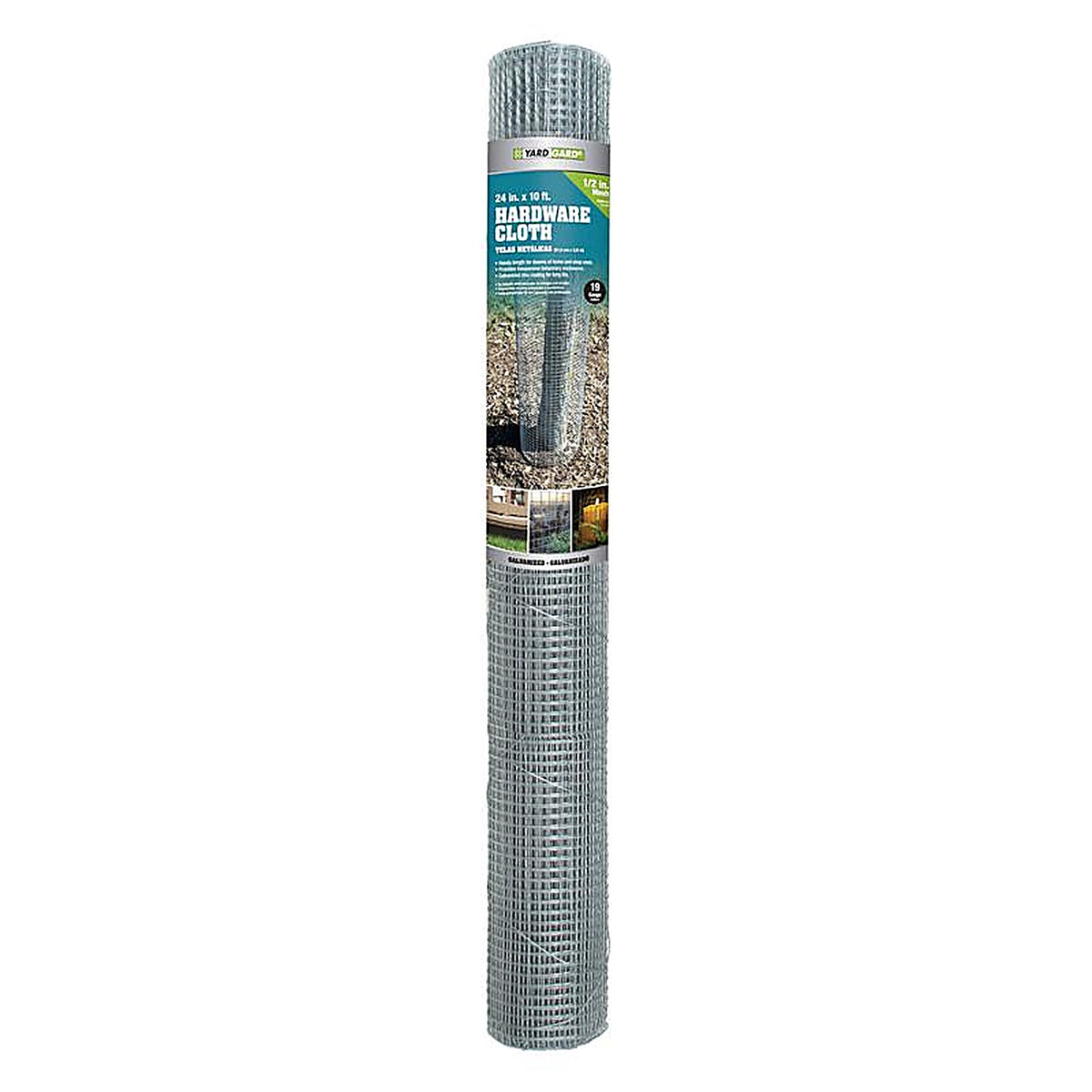 Garden Zone 112410 24 in. W x 10 ft. L Silver 19 Ga. Steel Hardware Cloth